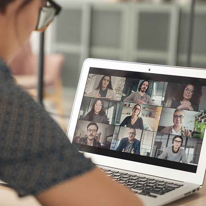 Nevada ECAC General Meetings Laptop displaying participants in a virtual meeting